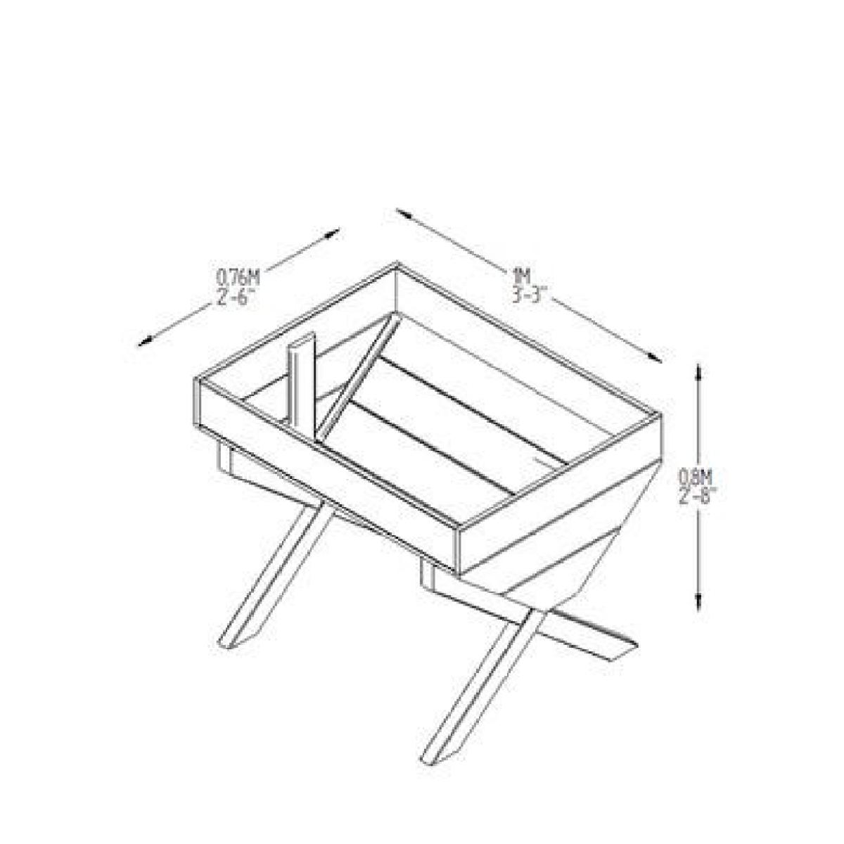 Wooden Outdoor Trough Planter - Forest – image 3