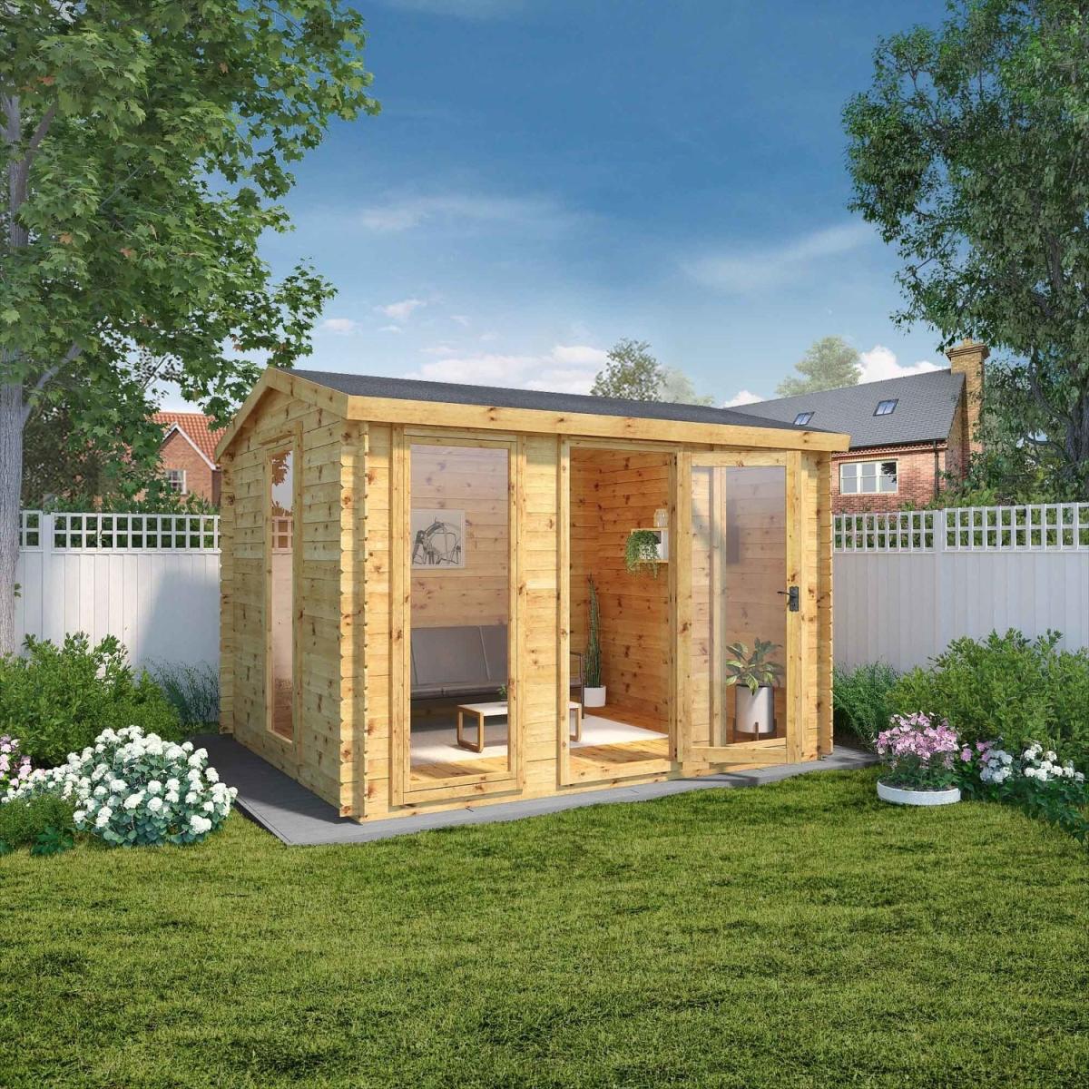 3.5 x 3.4m Garden Log Cabin - Mercia – image 2
