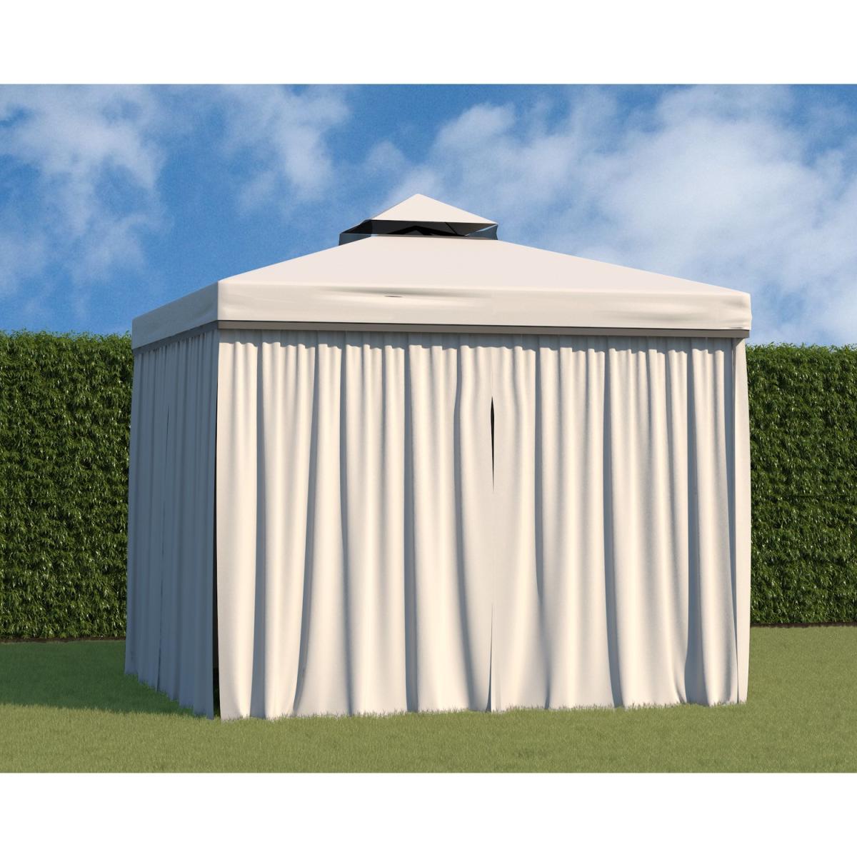 3x3m Grey Gazebo with Curtains and Mosquito Net – image 6