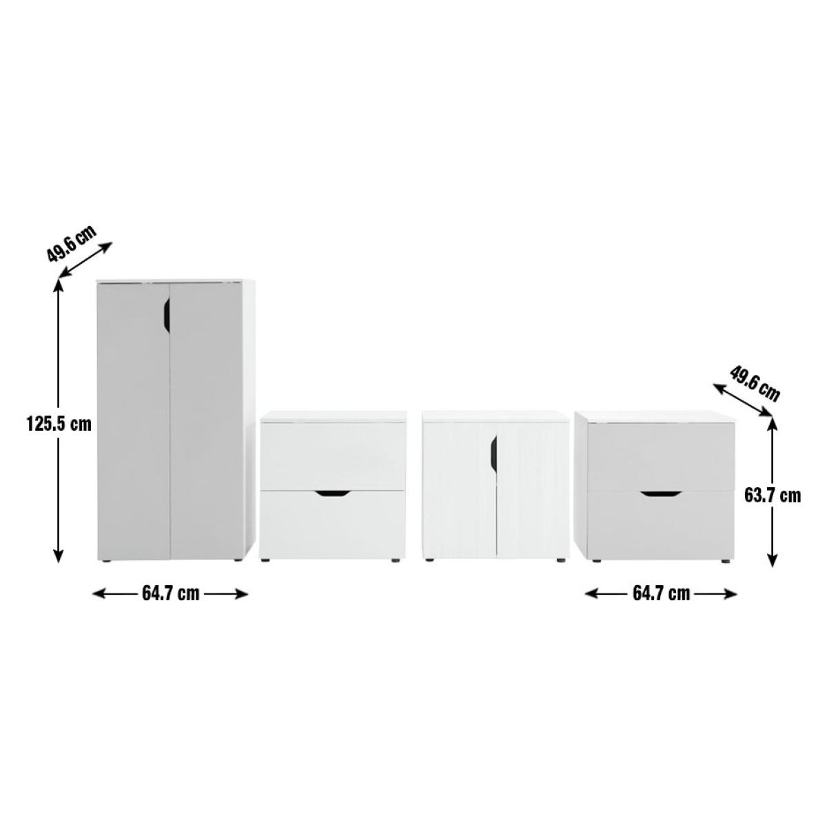 Habitat Kids Pod 4 Piece 2 Door Wardrobe Ultimate Set – image 3