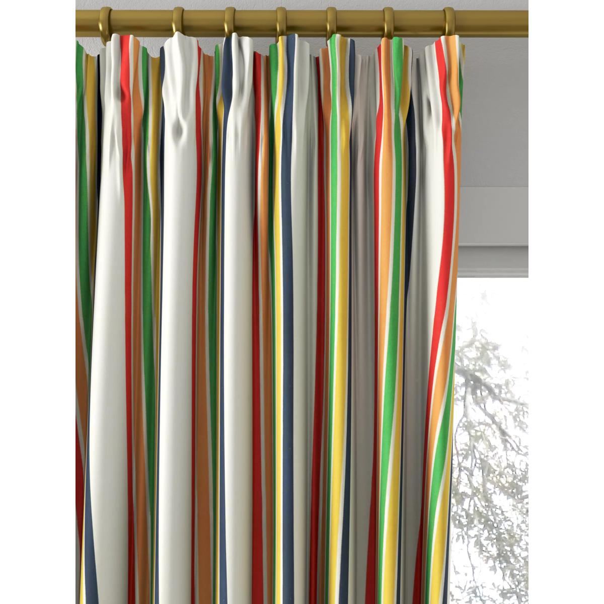Harlequin Helter Skelter Stripe Made to Measure Curtains and Roman Blind, Navy/Poppy/Apricot – image 2
