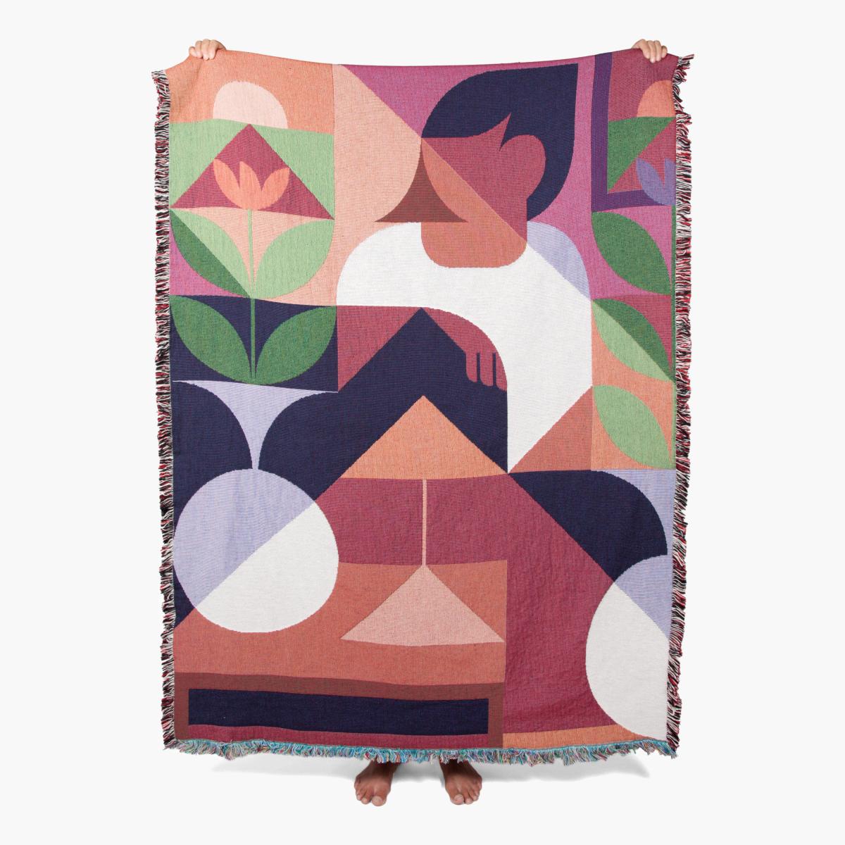 Sundown Plaid - / By Adrian Wong - 137 x 178 cm by Slowdown Studio Multicoloured – image 4
