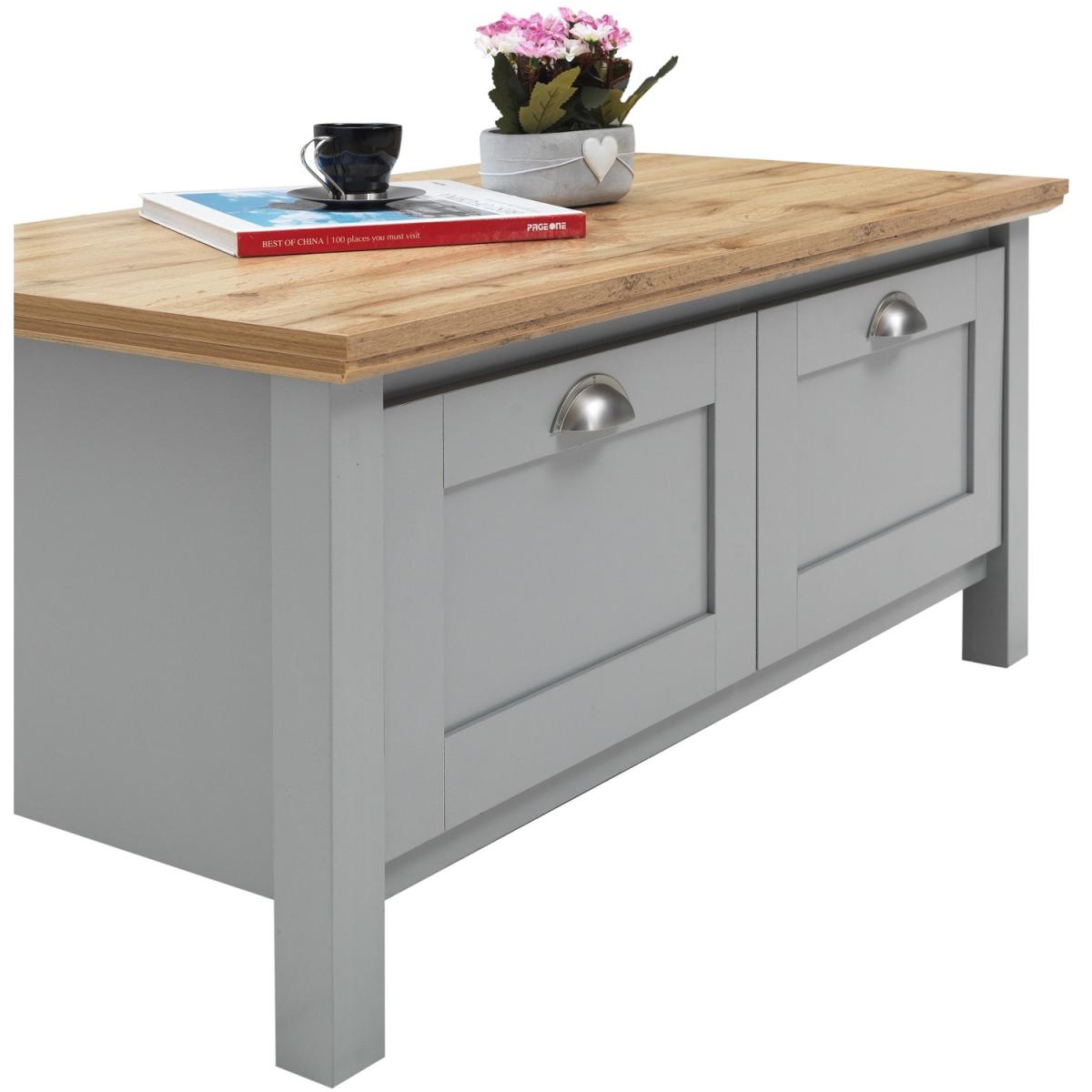 Eaton 3 Piece Living Room Furniture Set - Coffee Table, Sideboard & TV Unit  - Grey – image 3