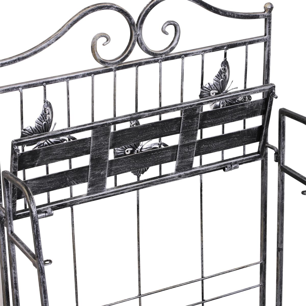 3 Tier Metal Folding Plant Stand  - Silver Grey – image 8