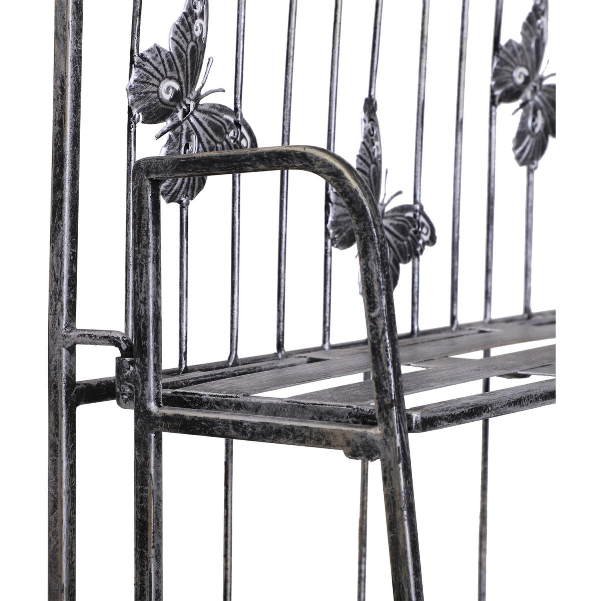 3 Tier Metal Folding Plant Stand  - Silver Grey – image 9