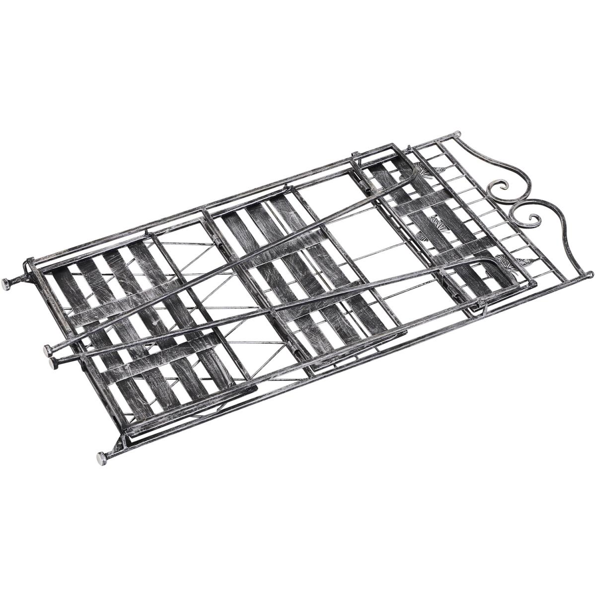 3 Tier Metal Folding Plant Stand  - Silver Grey – image 10