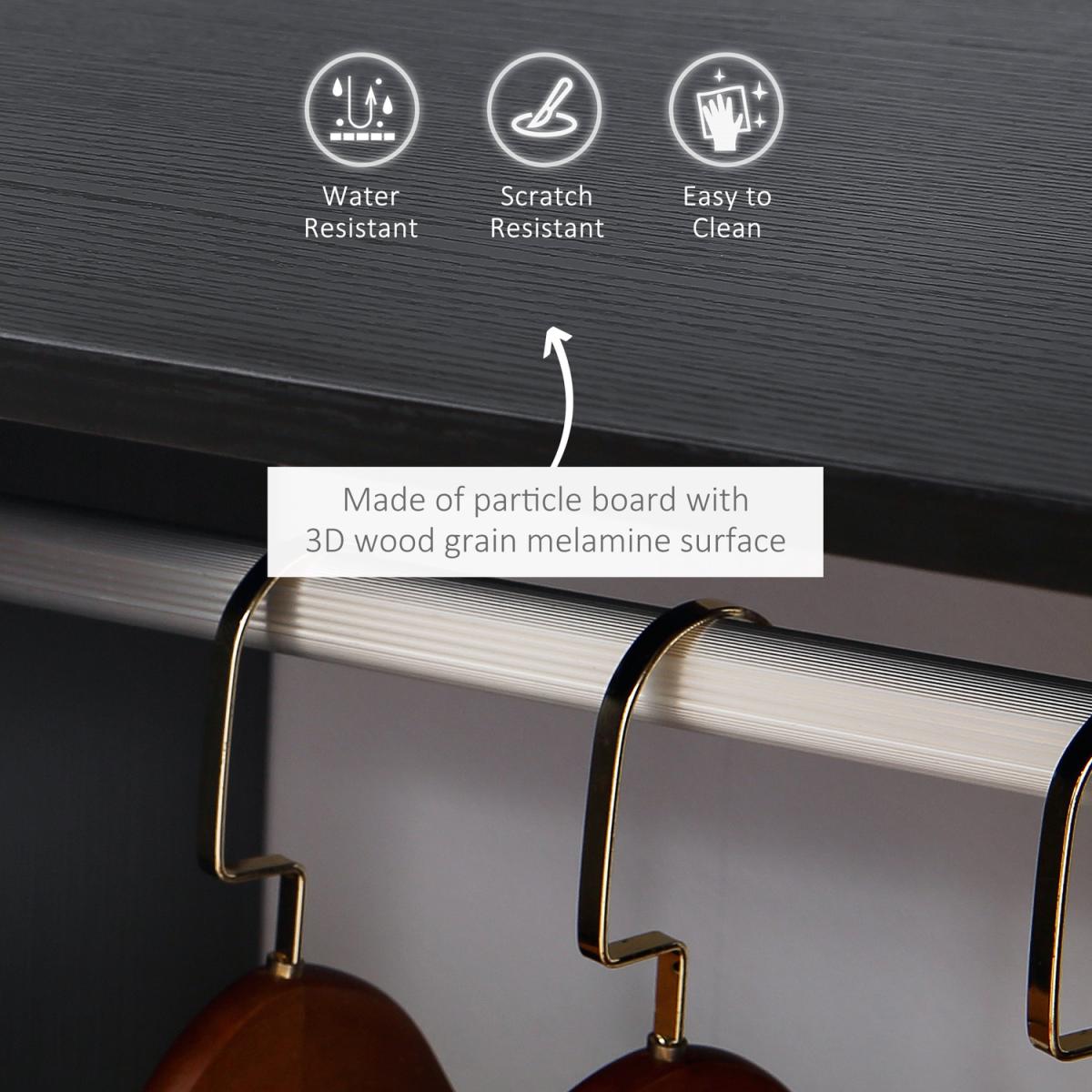 Open Wardrobe Clothes Rail - Blakc – image 3