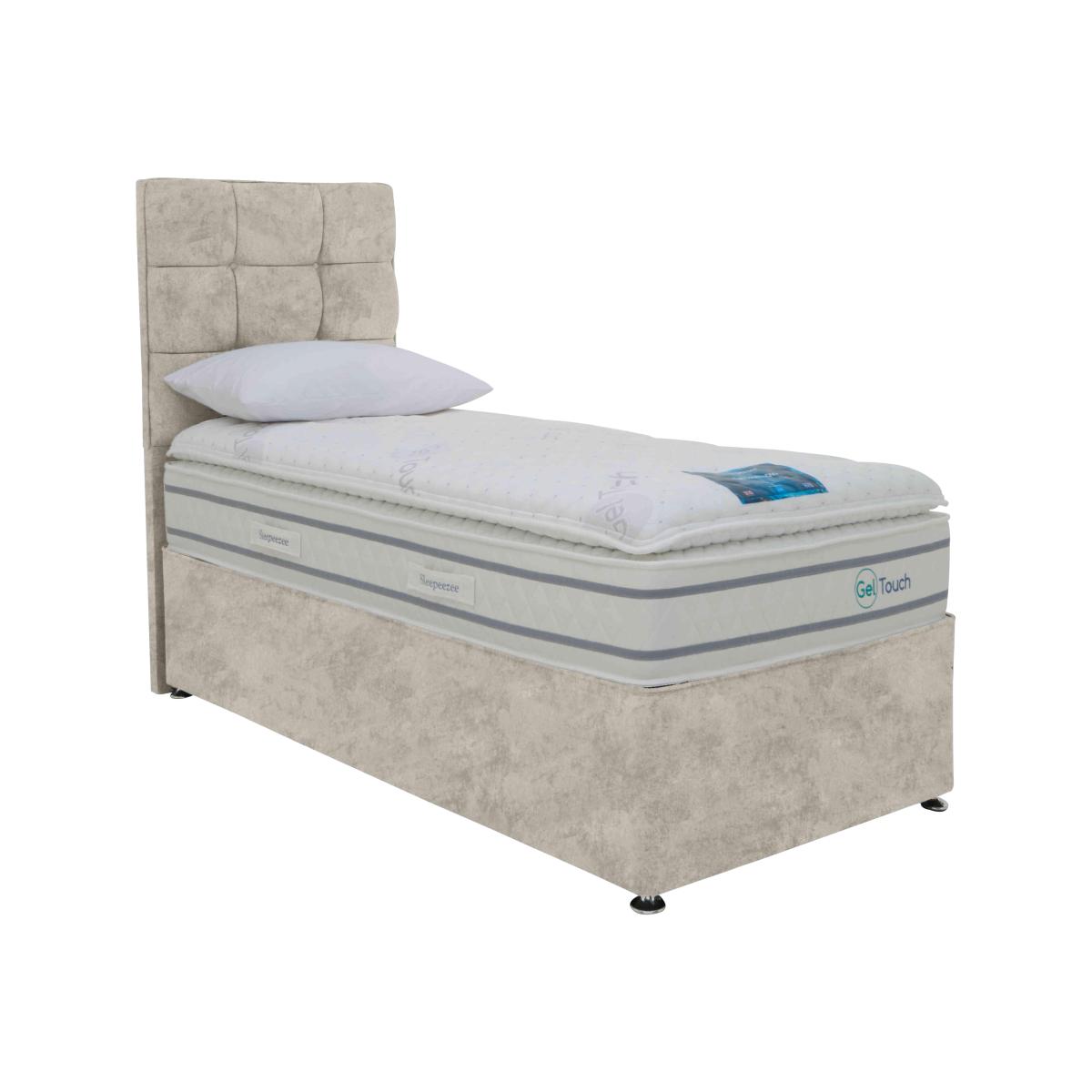 Sleepeezee - Geltouch 4000 Divan Set with 2 Drawers - Single - Daytona Stone – image 1