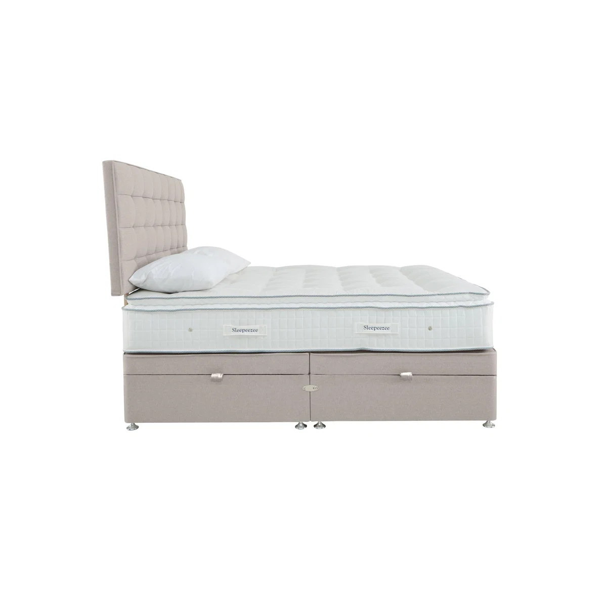 Sleepeezee - Natural Touch 2000 Pillowtop Side Ottoman Divan Set - Single - Pink – image 7
