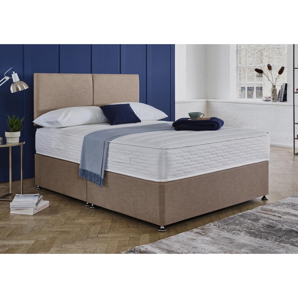 Highgrove - Essentials Dream Coil Divan Set with Trance Headboard - Single - Black – image 2
