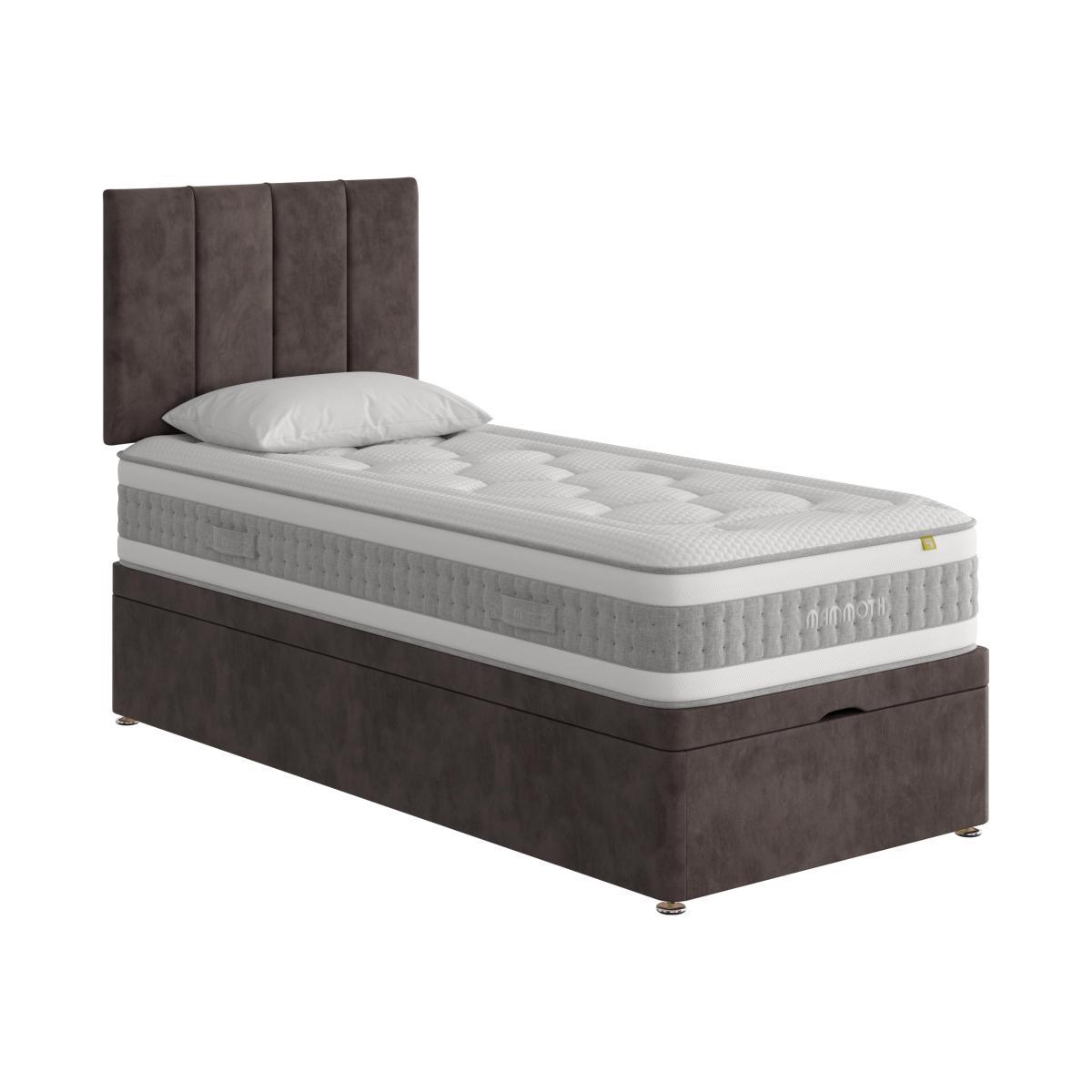 Mammoth - Prestige Pocket 2000 End Ottoman Divan Set - Single - Grey
