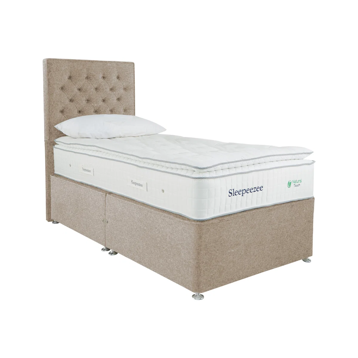 Sleepeezee - Natural Touch 3000 Pillowtop Divan Set - Single - Beige – image 1