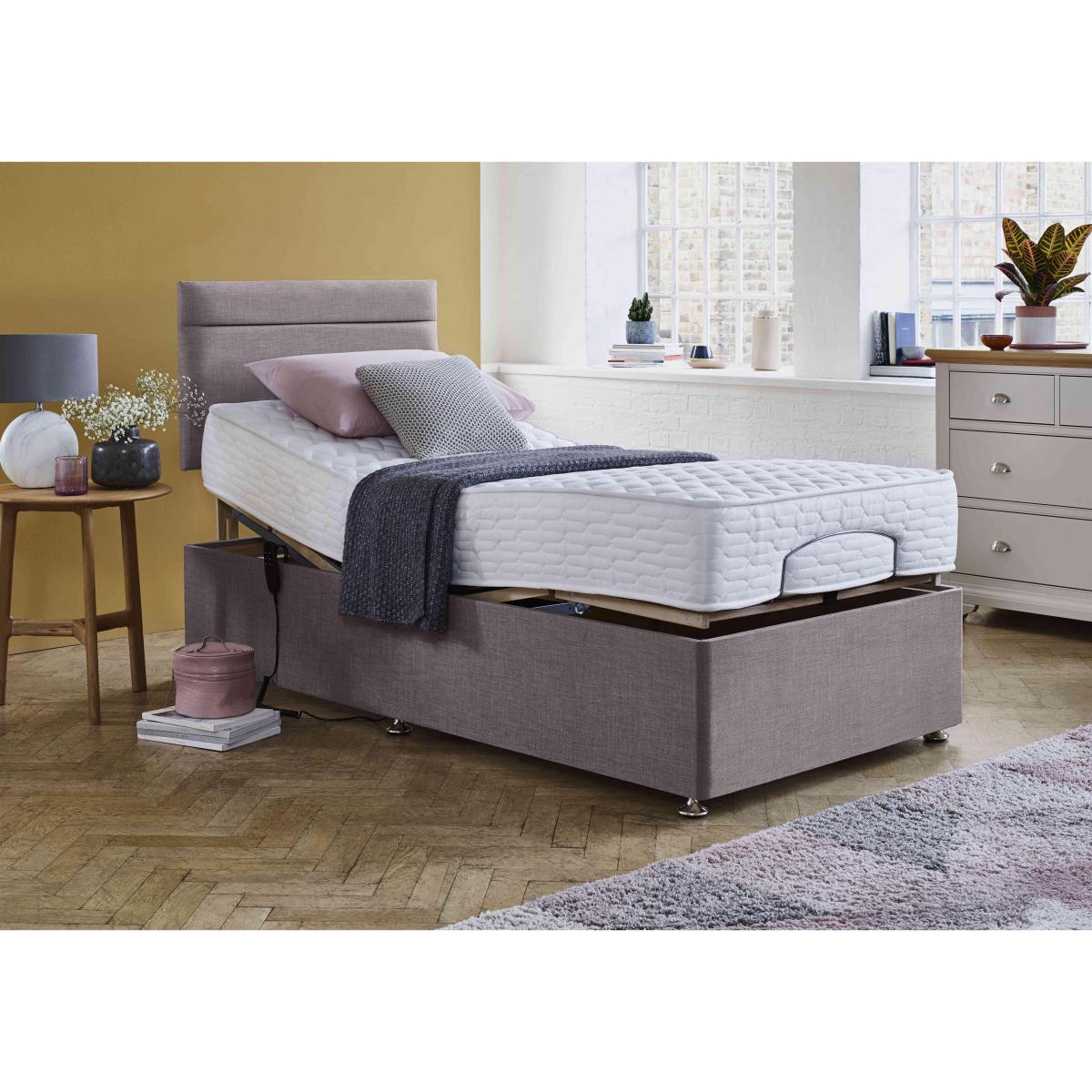 Highgrove - Motion Pocket Adjustable Divan with Mirage Headboard - Small Single – image 2