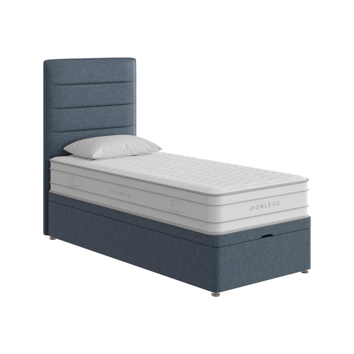 True Gel 7500 End Ottoman Divan Set - Single - Grey
