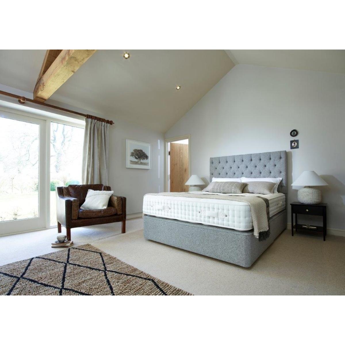 Harrison Spinks Jasmine Mattress and Divan Set - 75cm Small Single - Padded Top - 2 Drawer In WhitePurpleBeigeC – image 2