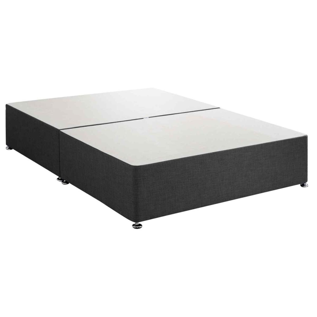 Amara Divan Base Only - Chenille Fabric, Non Storage - Charcoal / Small Single – image 2