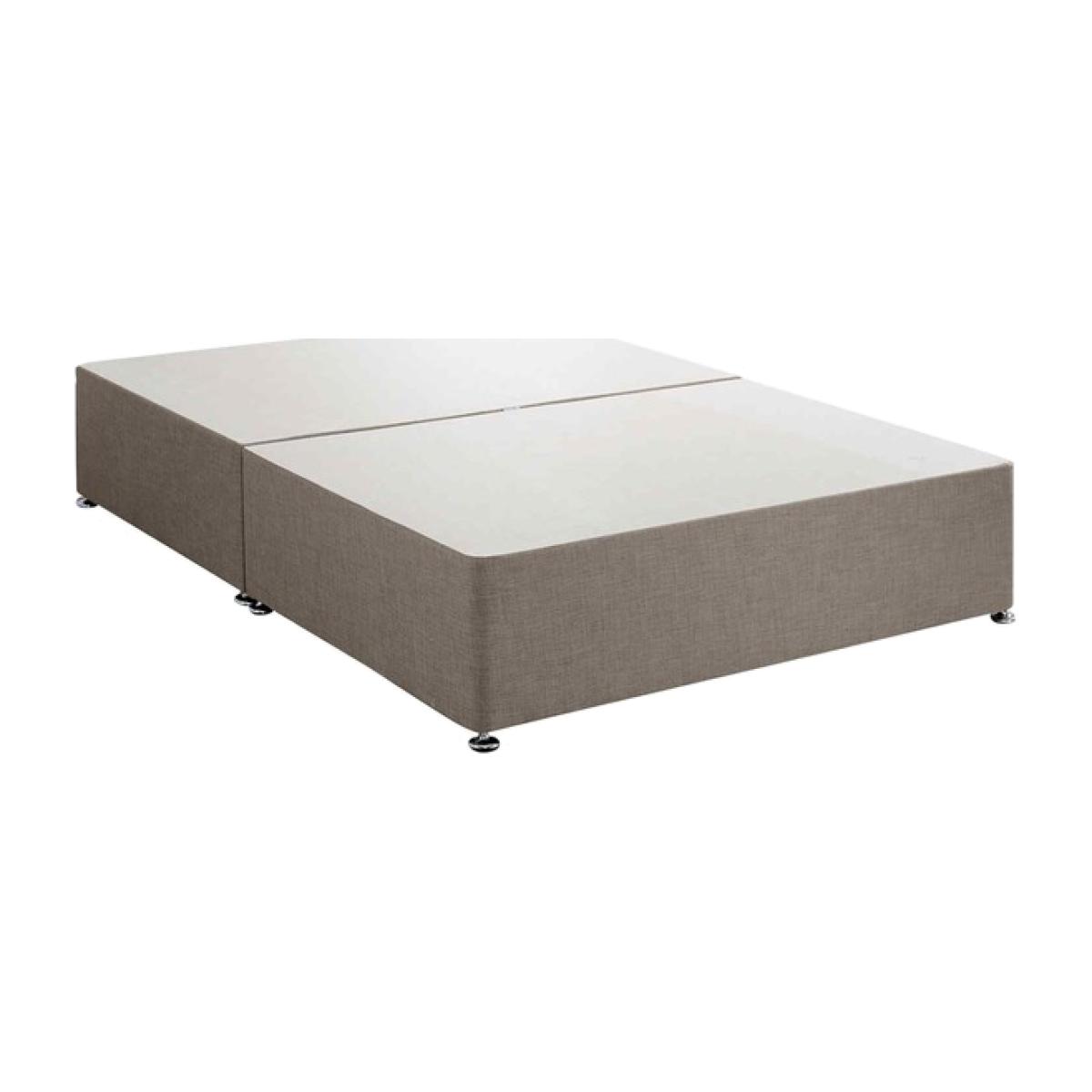 Amara Divan Base Only - Plush Fabric, 2 Drawers Right Side - Mink / Single – image 1