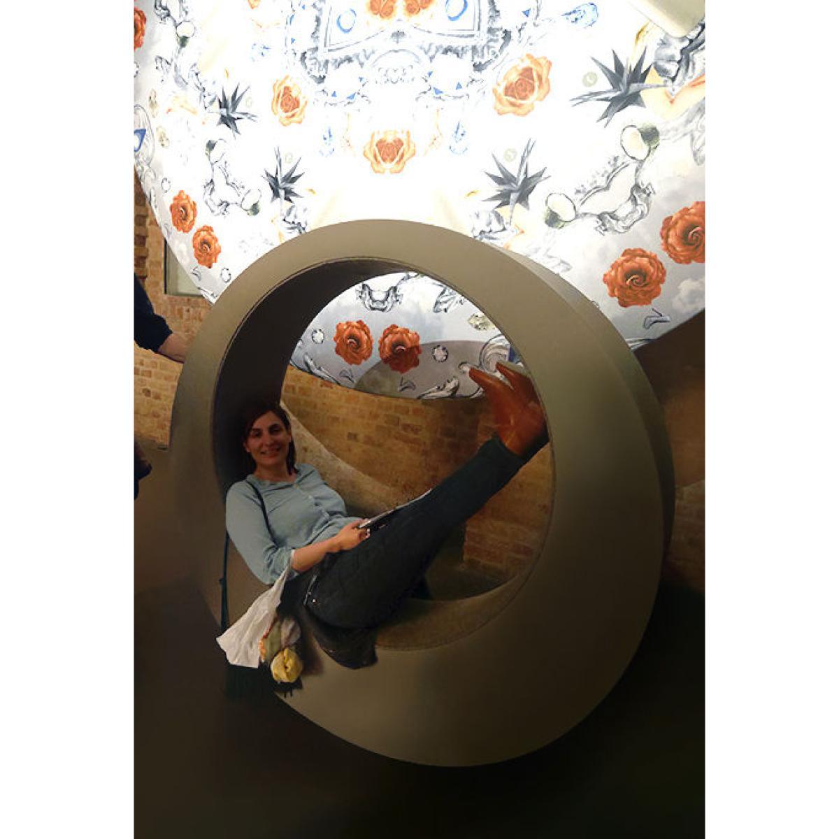 O. Rocking chair - / Padded - Ø 164 cm by Moooi Grey – image 2
