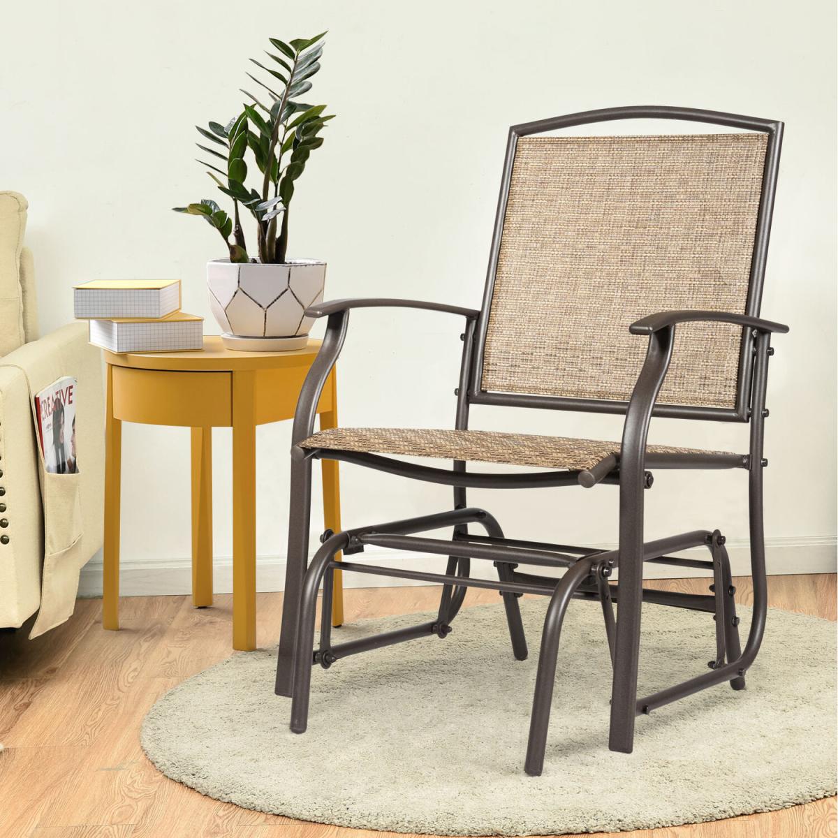 Costway Rocking Chair - Brown - Brown – image 2