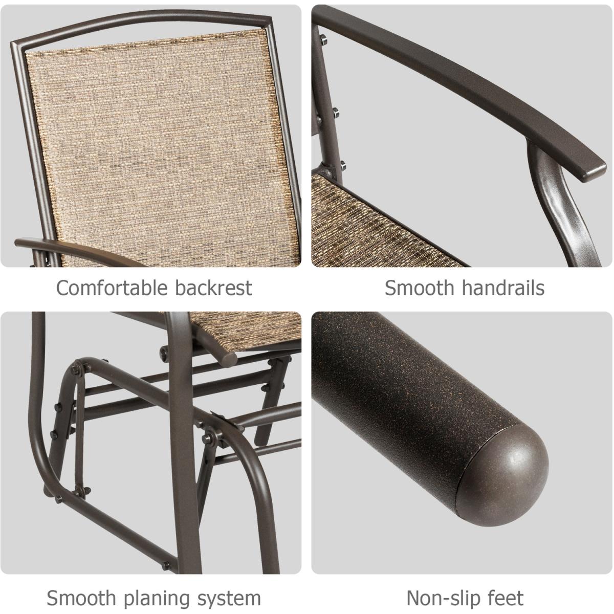 Costway Rocking Chair - Brown - Brown – image 6