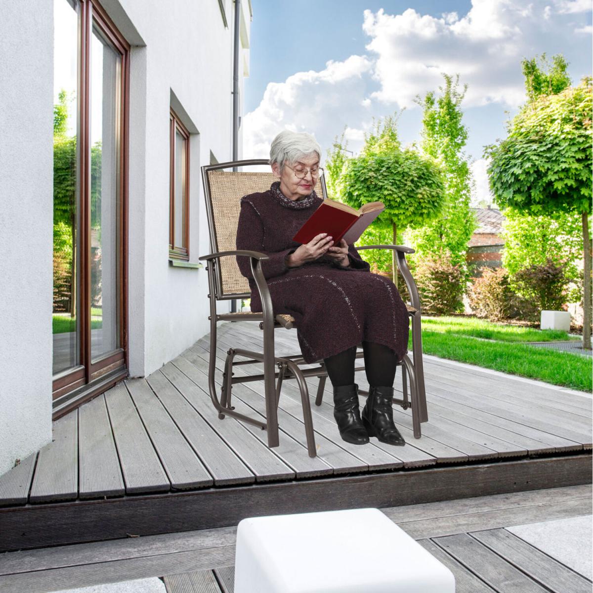 Costway Rocking Chair - Brown - Brown – image 8