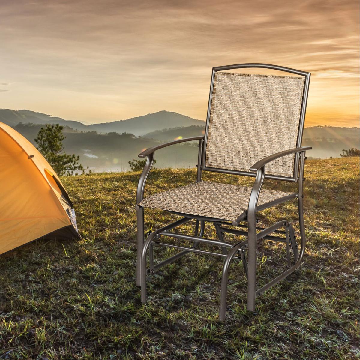 Costway Rocking Chair - Brown - Brown – image 9