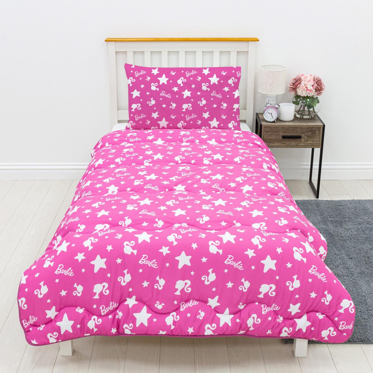 Barbie Single Coverless 10.5 Tog Duvet with Pillowcase Pink – image 2