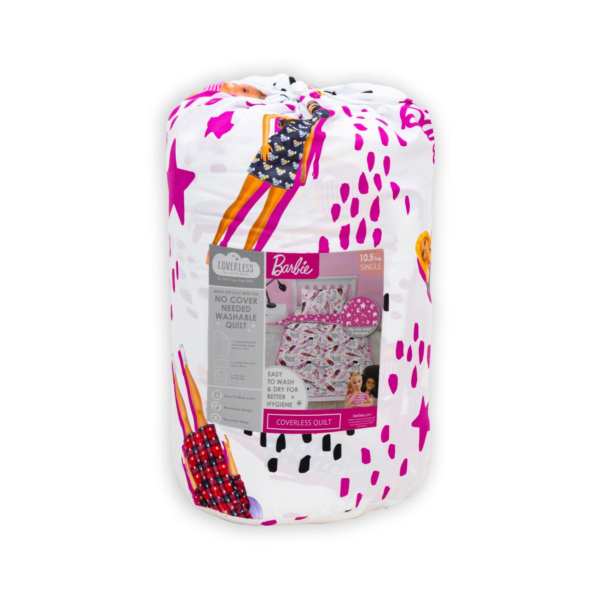 Barbie Single Coverless 10.5 Tog Duvet with Pillowcase Pink – image 3