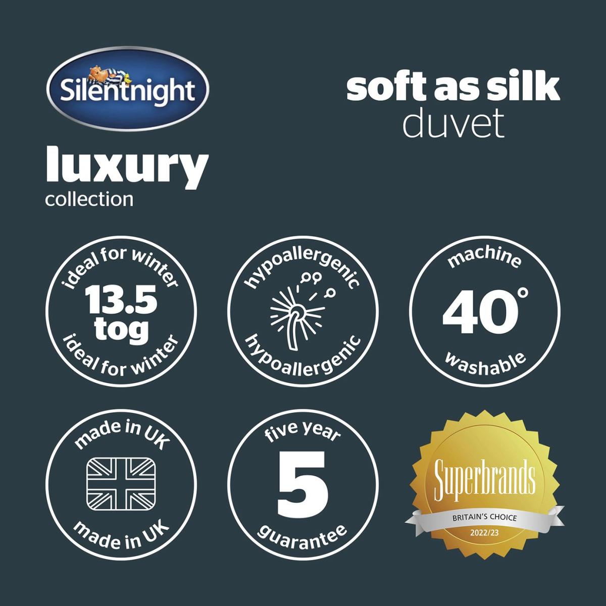 Silentnight Soft As Silk 13.5 Tog Duvet - Single – image 9