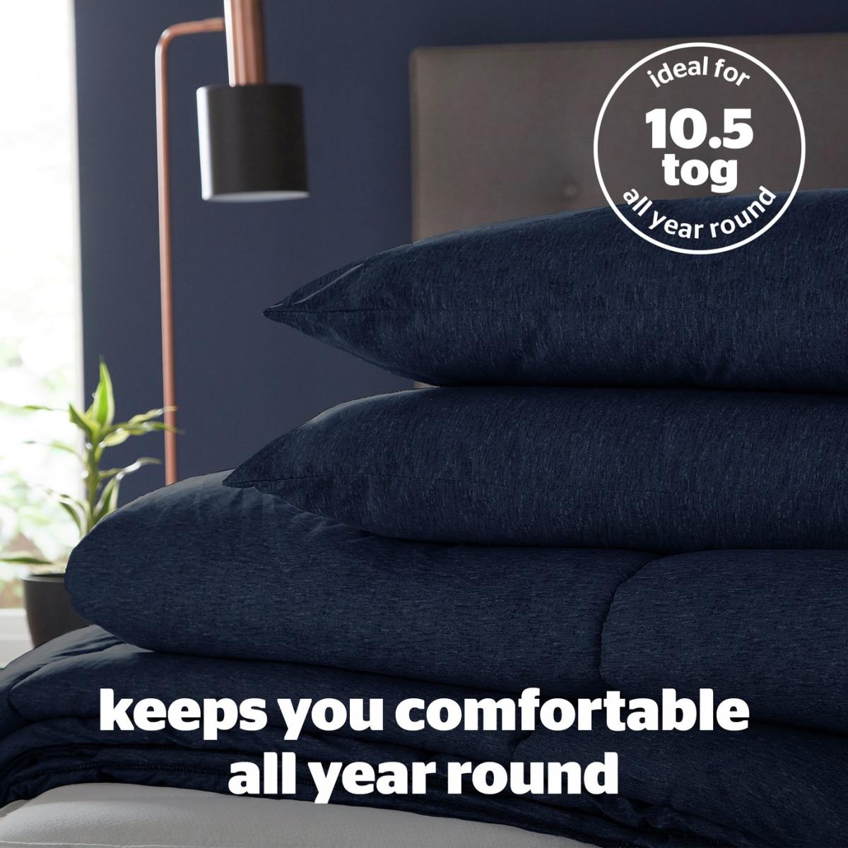 Silentnight Coverless 10.5Tog Navy Duvet &Pillowcase- Single – image 6