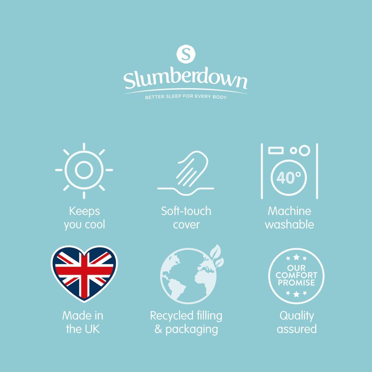 Slumberdown Light & Cool 1 Tog Duvet - Single – image 11