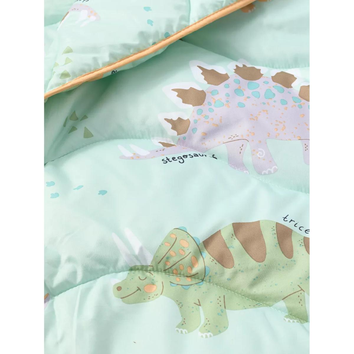 Night Lark Junior Dino Safari Coverless Duvet Set, 4.5 Tog, Single, Green/Multi – image 4