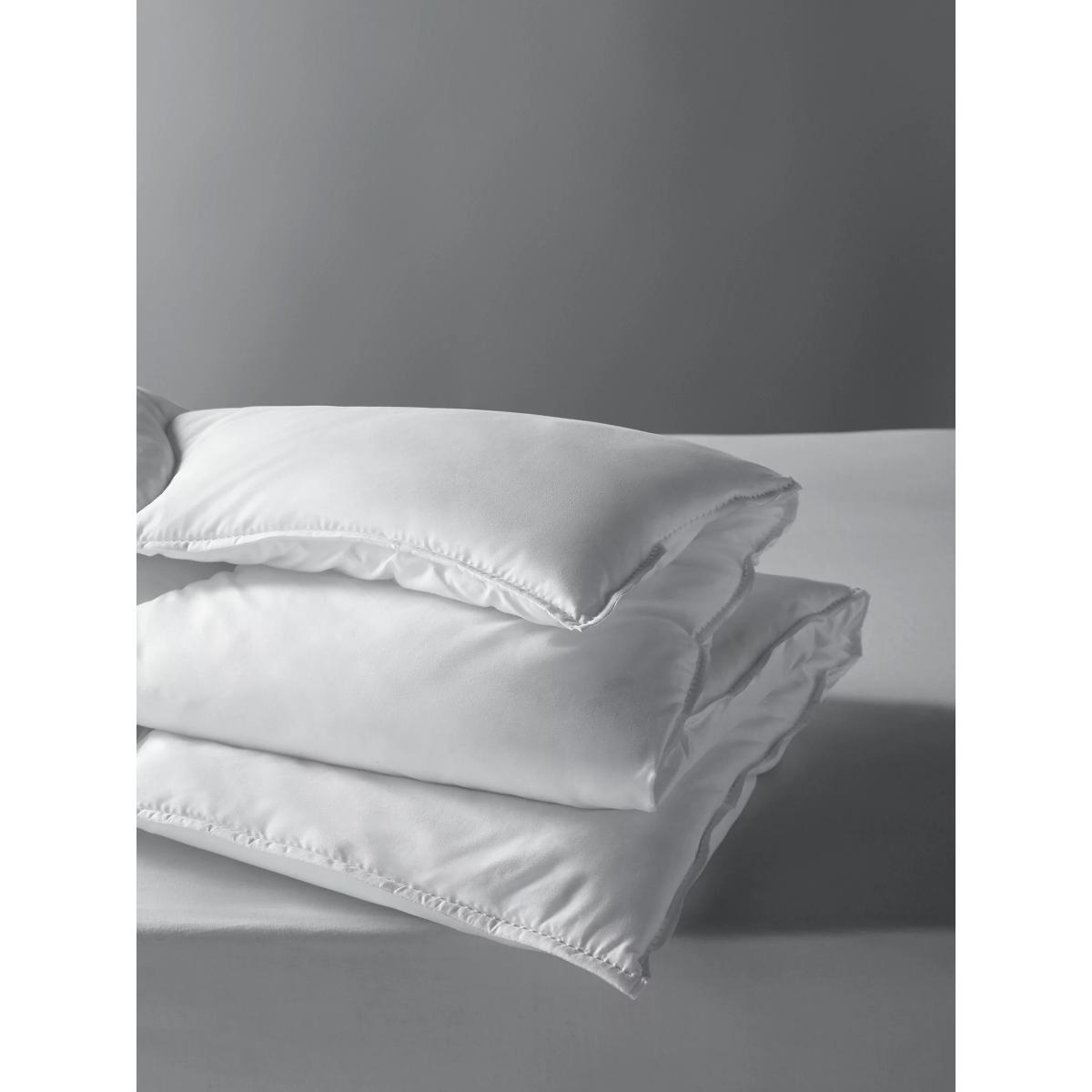 little home at John Lewis Synthetic Soft Touch Washable Duvet and Pillow Set, 10.5 Tog, White, Single – image 2