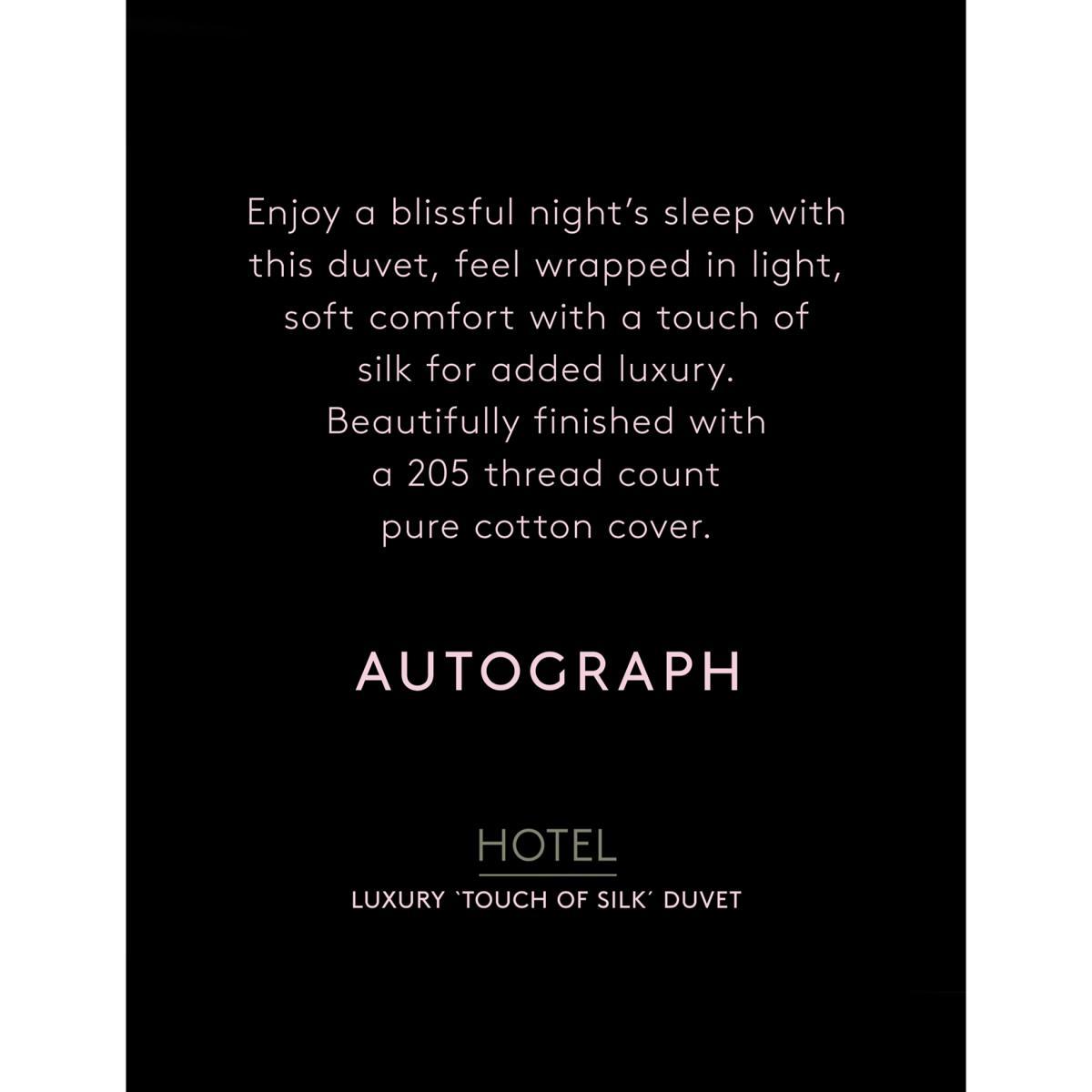 M&S Autograph Touch of Silk 10.5 Tog Duvet - SGL - White, White – image 2