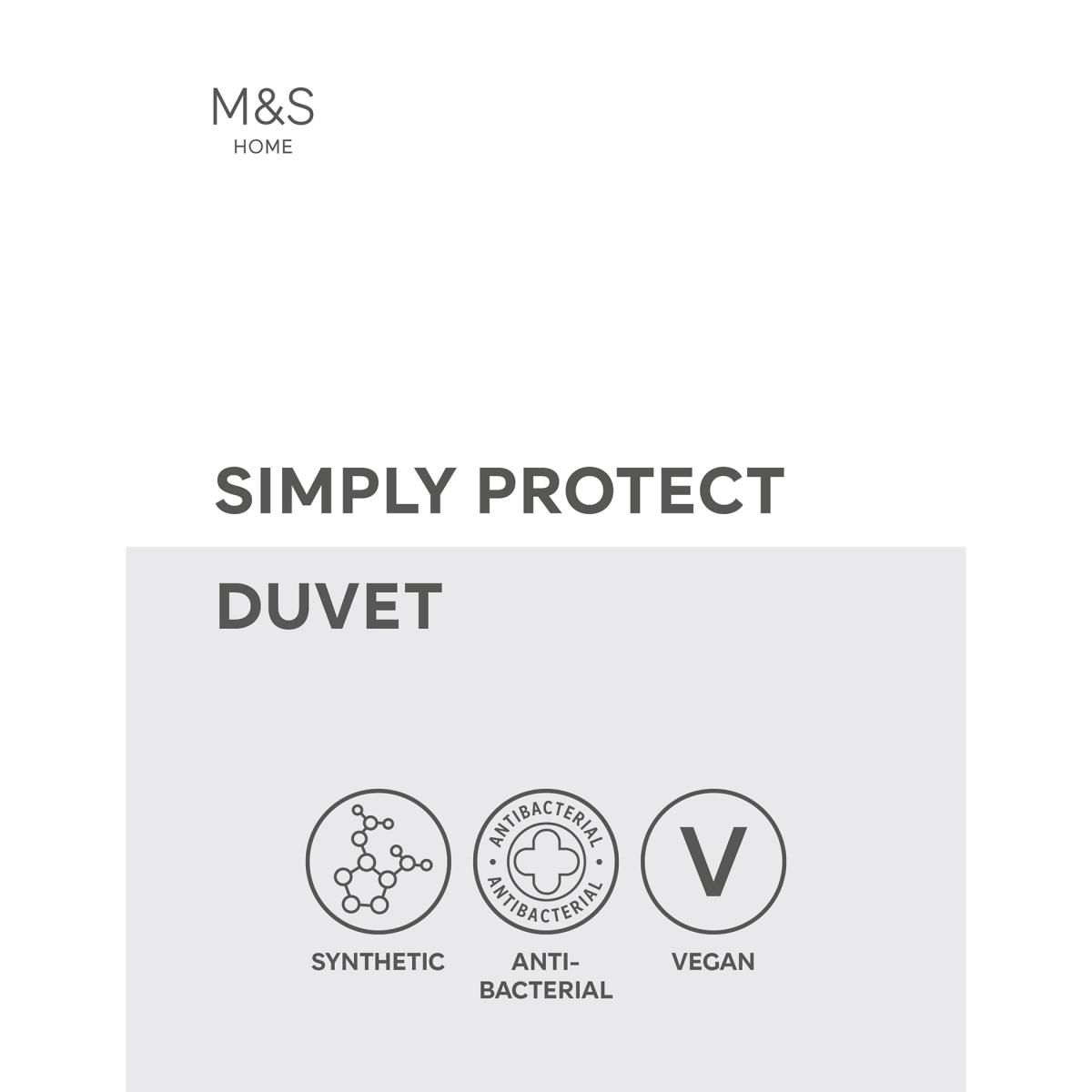 M&S Simply Protect 13.5 Tog Duvet - SGL - White, White – image 3