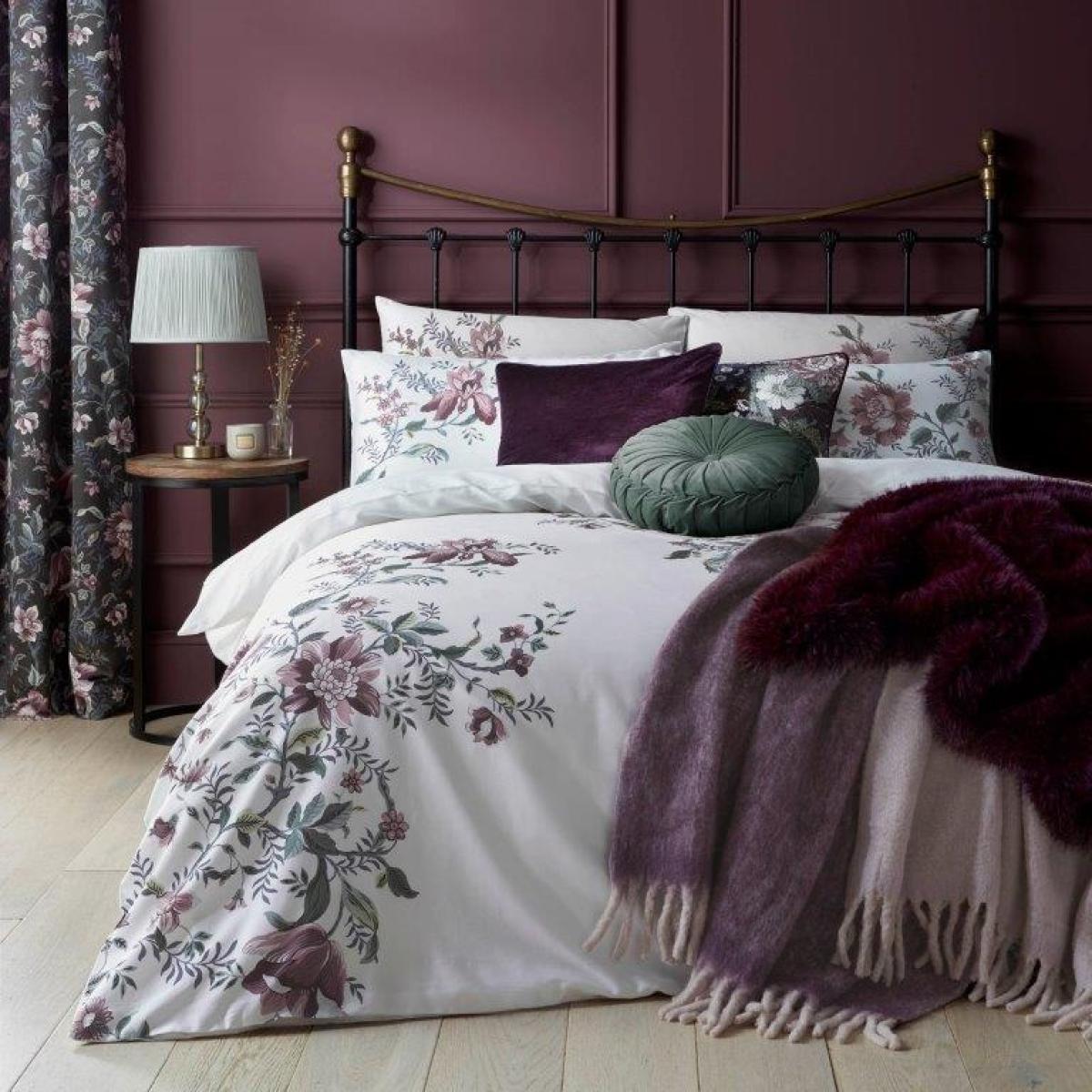 Laura Ashley Editas Garden Blackberry Purple Duvet Set - Single, Cotton – image 1