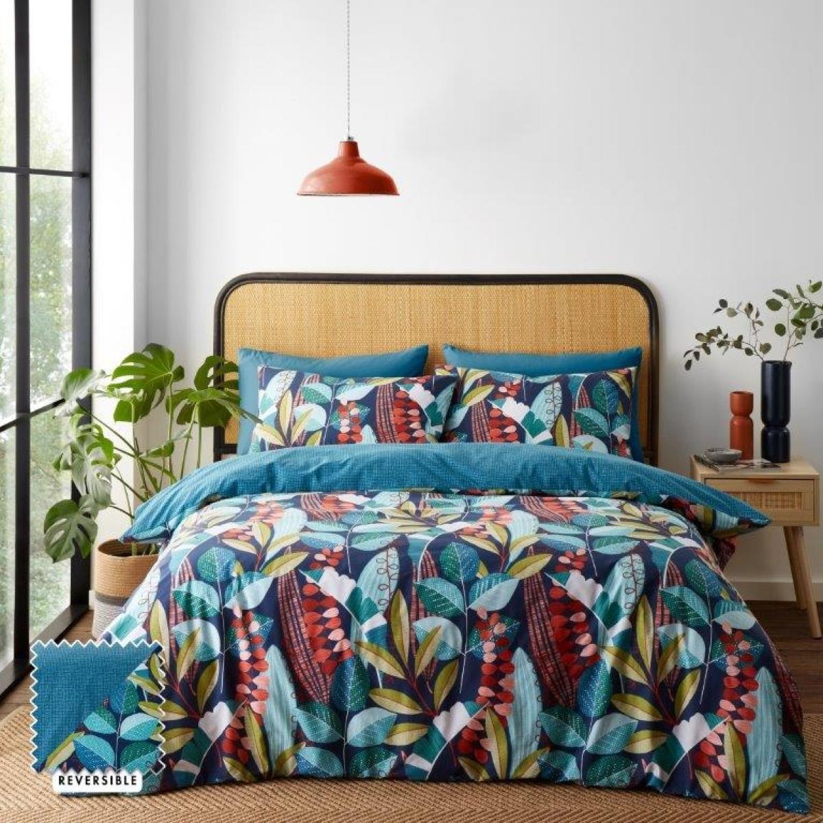 Catherine Lansfield Botanical Leaves Duvet Set - Green - Single, Cotton – image 2