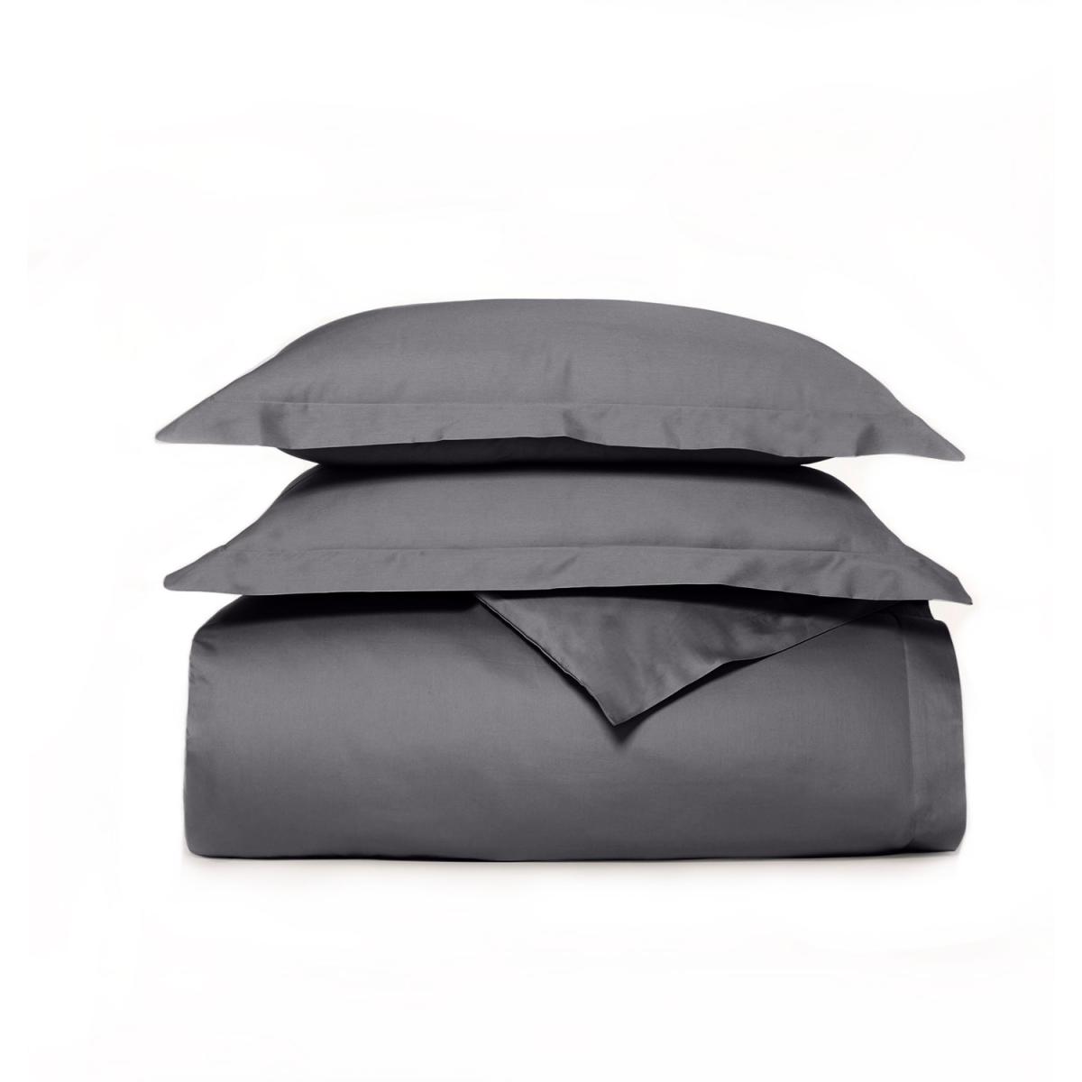 Bed Couture Silky Satin Duvet Set with pillowcases 50x70cm - Anthracite / Single – image 5