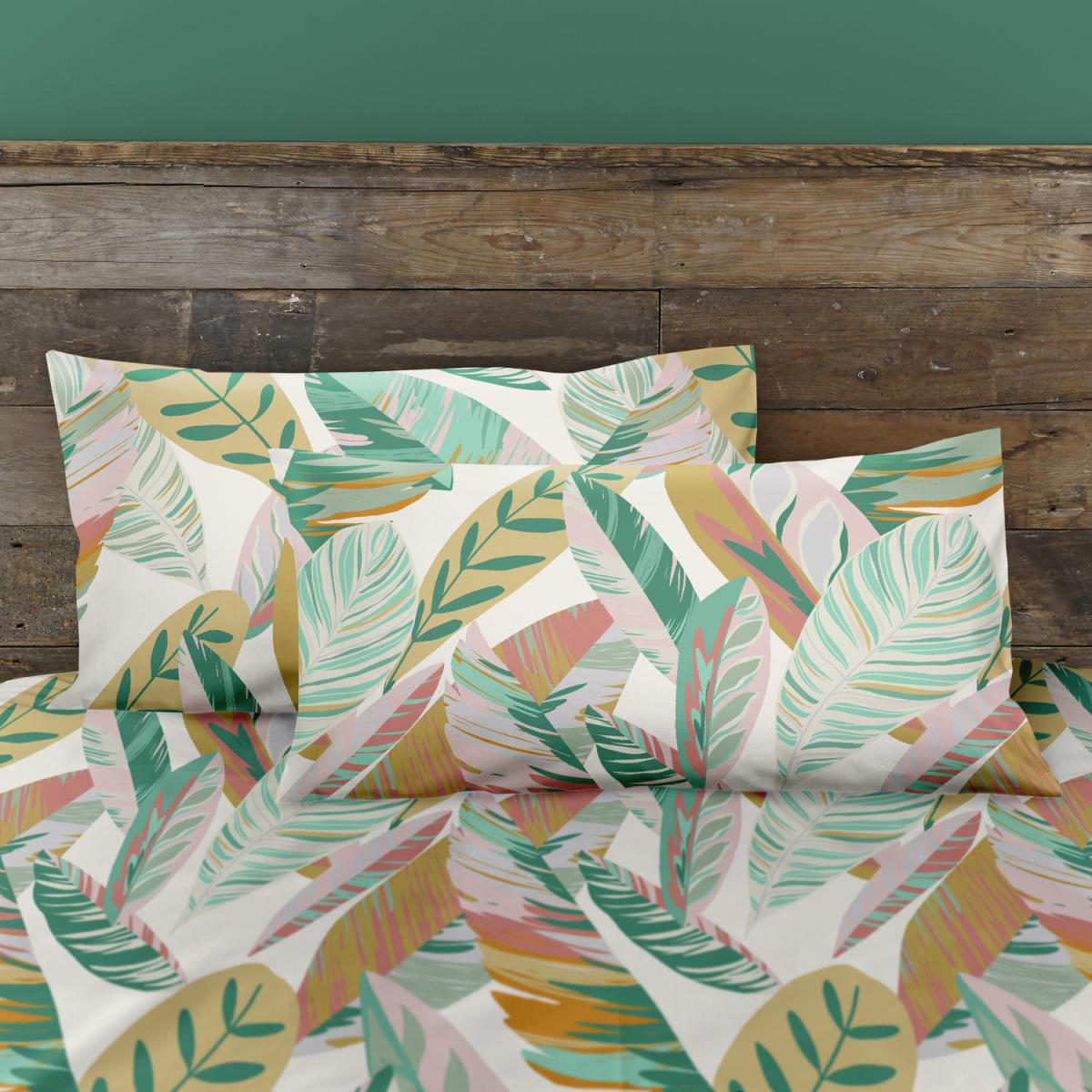 Palm Leaves Green Multi Duvet Cover Set - Green/Multi / Single Duvet Set – image 5