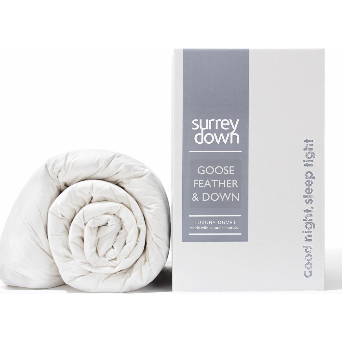 Goose Feather and Down 10.5tog Duvet - White / Single / 200cm – image 4