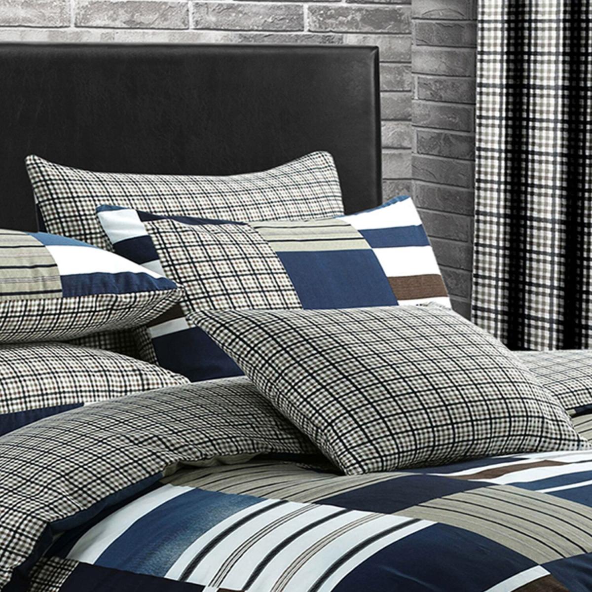 Modern Denim Patchwork Duvet Set - Navy / Single – image 2