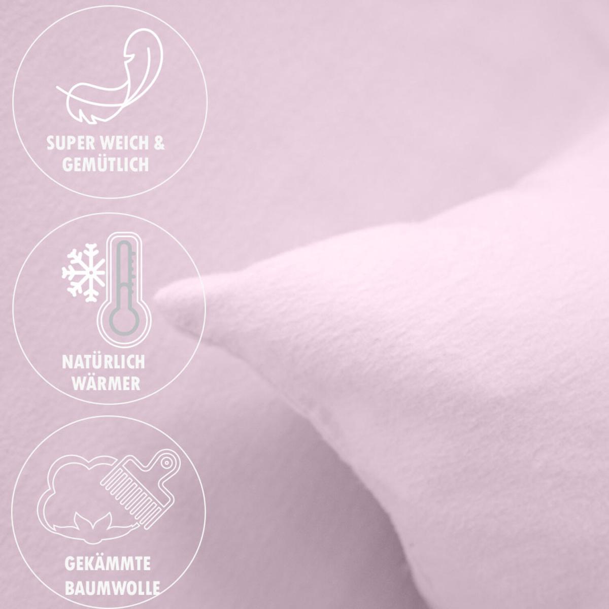 Bed Couture Flannel Duvet Set with pillowcases 65x65cm - Pink / Single – image 4