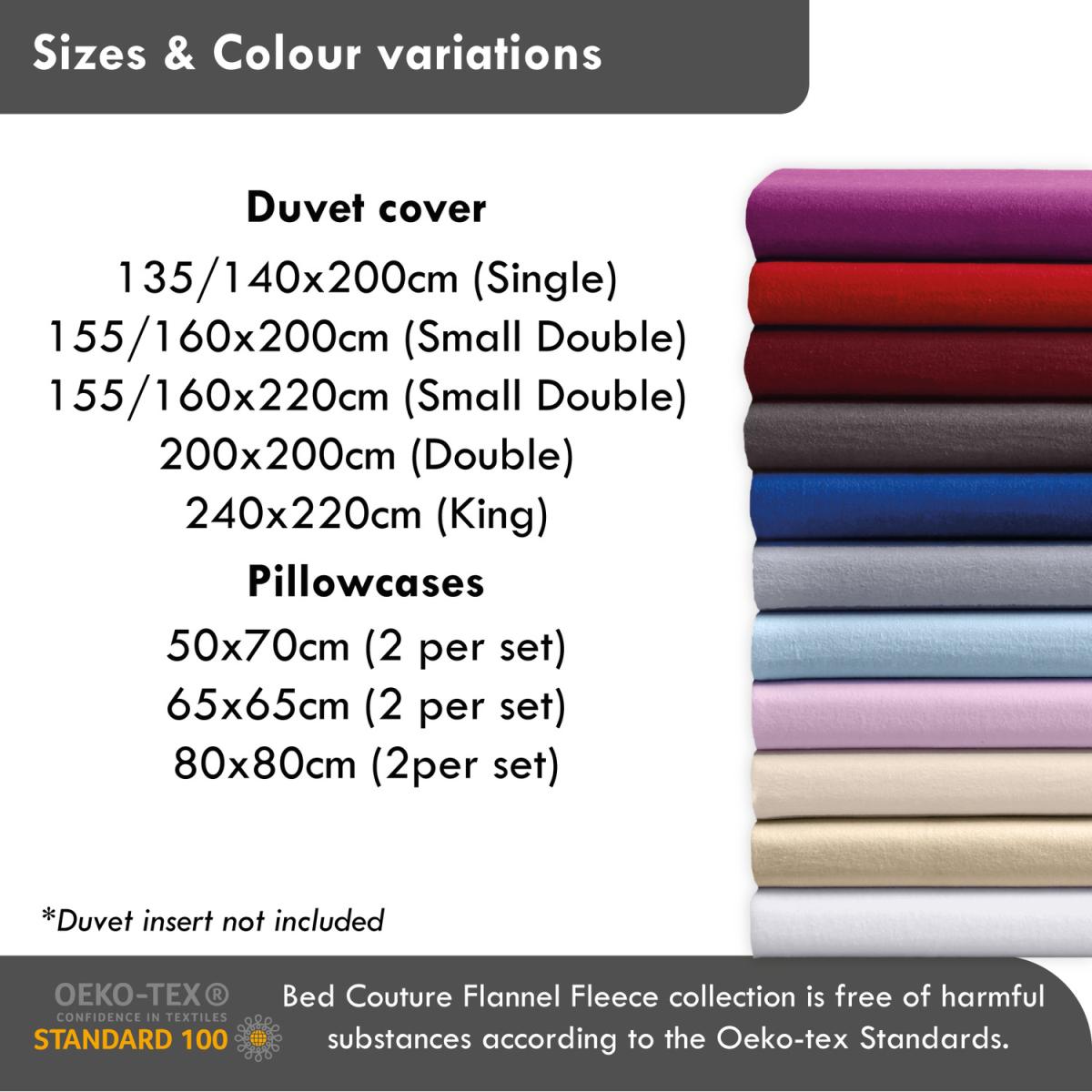 Bed Couture Flannel Duvet Set with pillowcases 65x65cm - Pink / Single – image 8