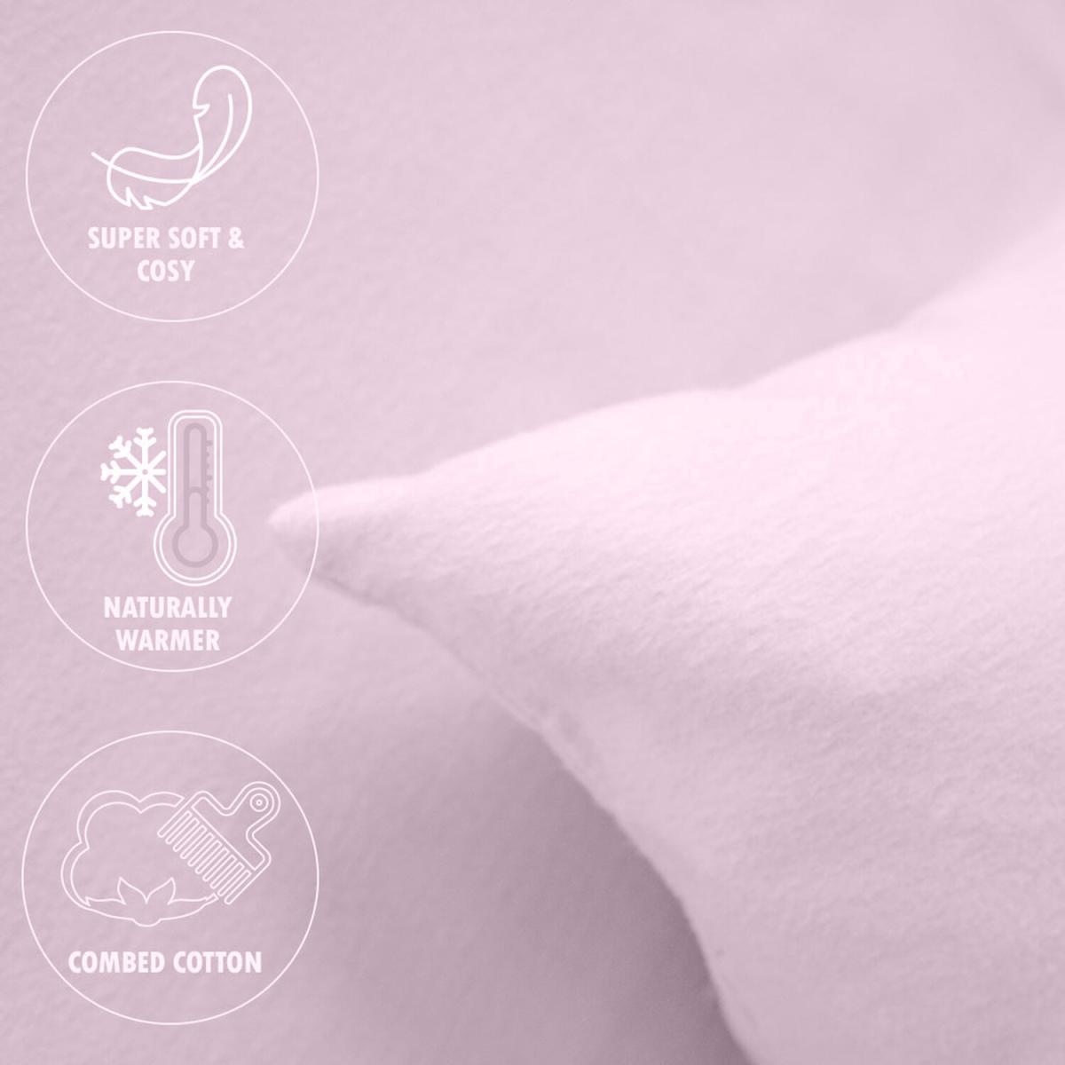 Bed Couture Flannel Duvet Set with pillowcases 65x65cm - Pink / Single – image 10