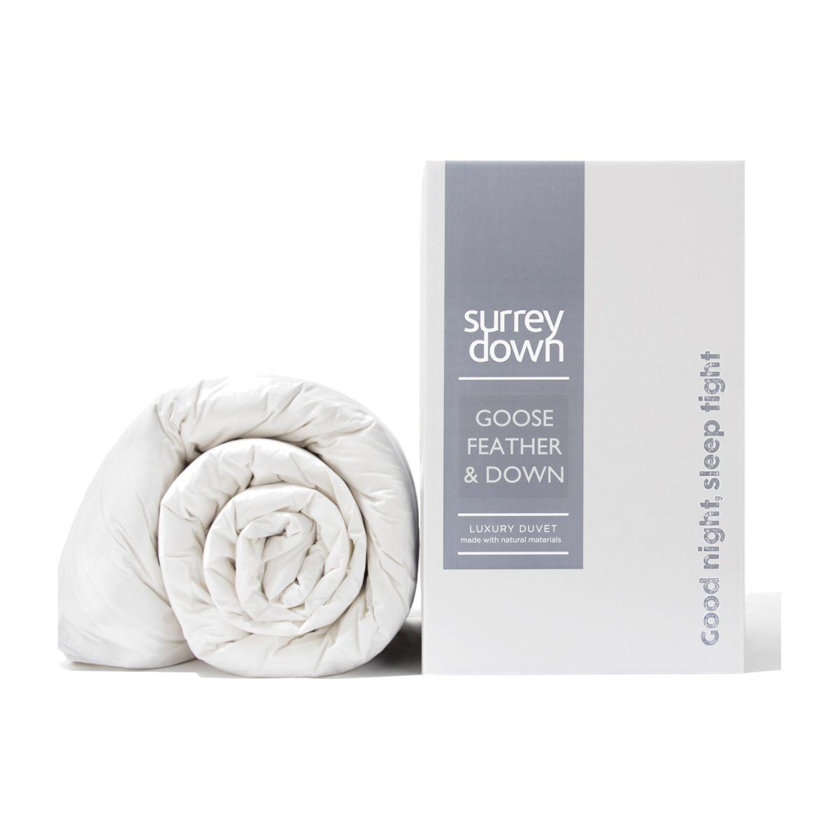 Goose Feather and Down 4.5tog Duvet - White / Single – image 1