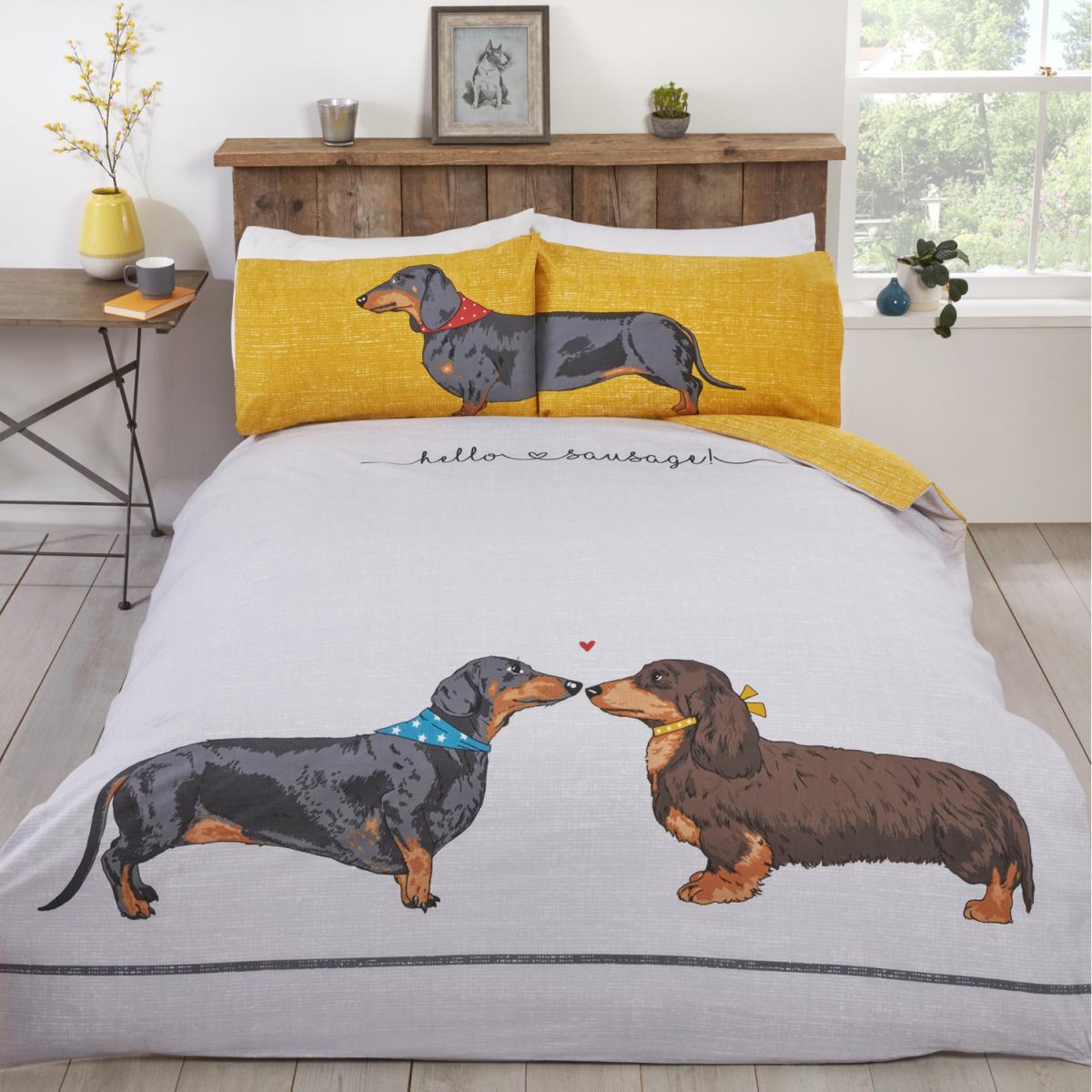 Hello Sausage Reversible Duvet Set - Multi / Single – image 2