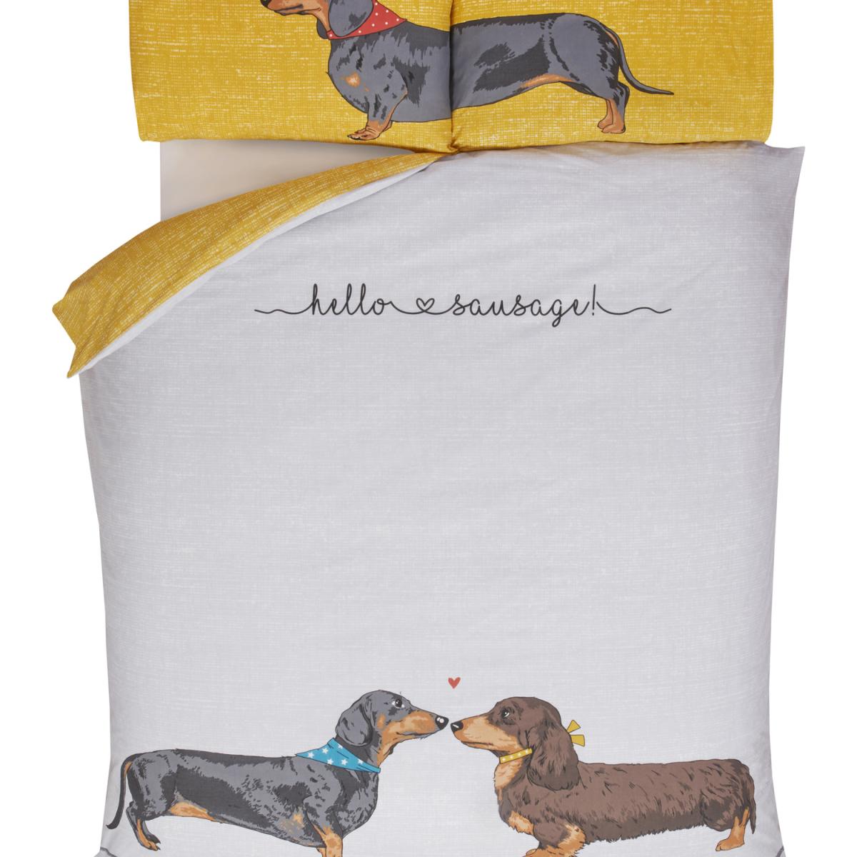 Hello Sausage Reversible Duvet Set - Multi / Single – image 4