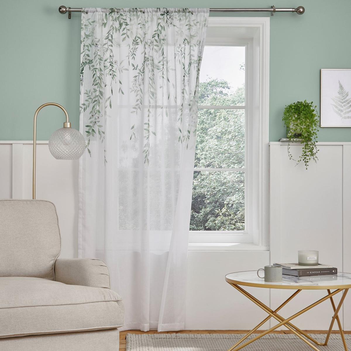 Willow Trail White Slot Top Single Voile Panel White – image 2
