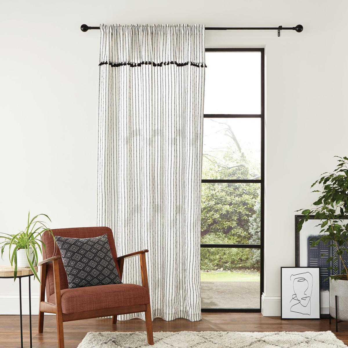 Lana Monochrome Tassel Voile Panel Black and white – image 2
