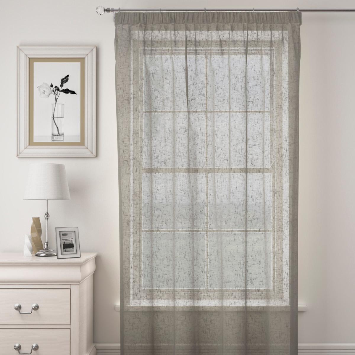 Boucle Dove Grey Tape Top Single Voile Panel Grey – image 3